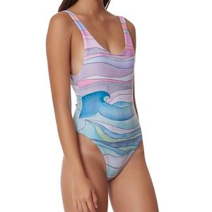 BIRTHDAY SALE.  Mara Hoffman Waves One Piece Bathing Suit. Size Medium.